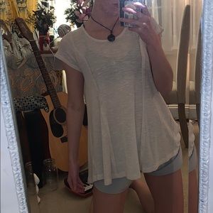 Cream Shirt with Tie back